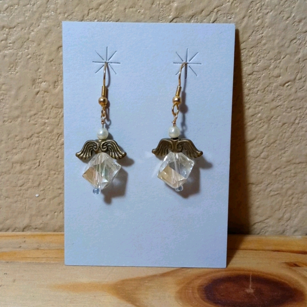 Hand crafted Angel dangle earings